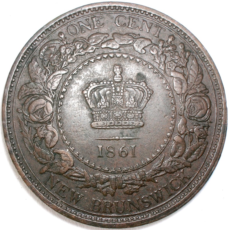1861-New-Brunswick-1-Cent---Double-B